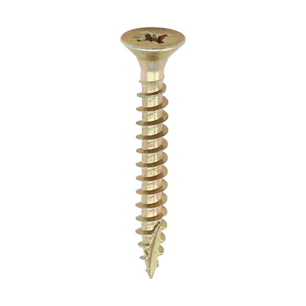Timco 40040CLAF Classic Multi-Purpose Screws - Pz - Double Countersunk - Yellow 4.0 X 40 Box 200