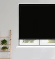 Ex-lite Rb Black Battery Powered Roller Blinds PVC