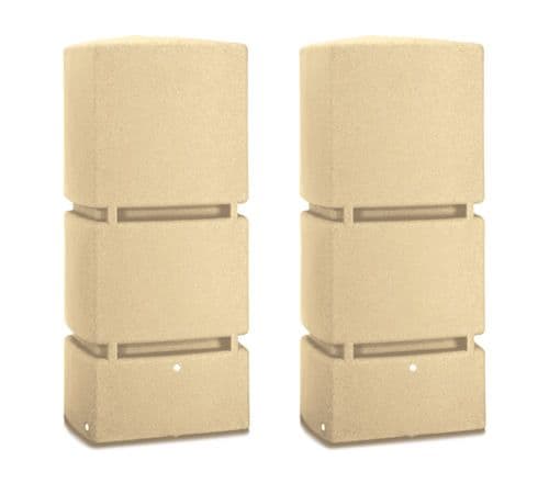 1600L 3P Technik Rain Tank System - Sandstone Original Organics