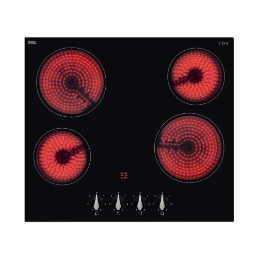 CDA HC6312FR 4 Zone Ceramic Hob with Front Controls