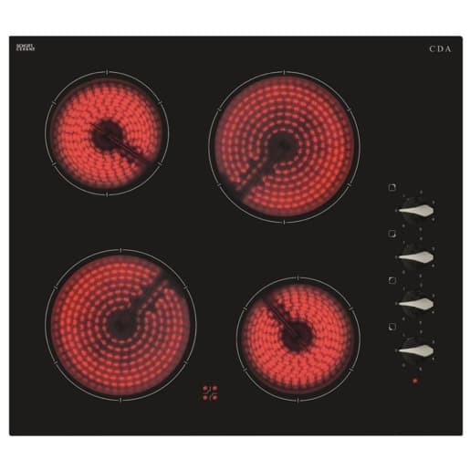 CDA HC6212FR 4 Zone Ceramic Hob with Side Controls