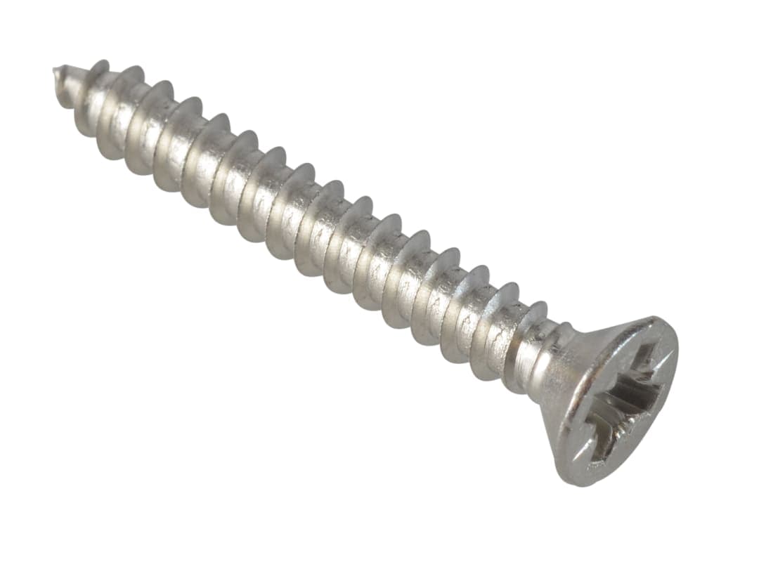 ForgeFix Self-Tapping Screw Pozi Compatible CSK A2 SS 1in x 6 ForgePack 30 FPSTCSK16SS