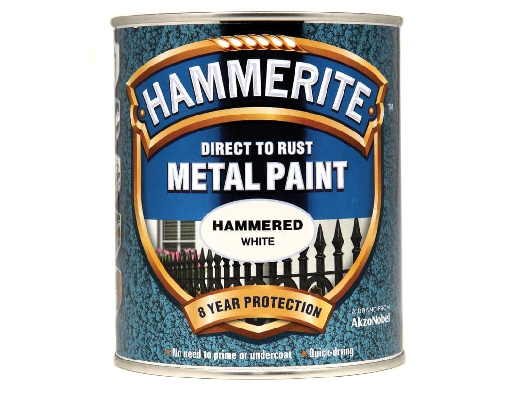 Hammerite Direct To Metal Hammered White 750ml 5092971