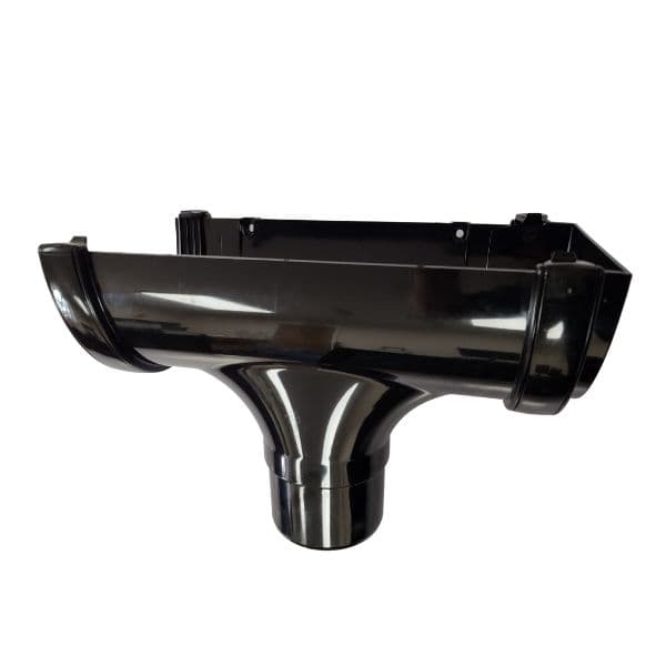 FloPlast Industrial/ Xtraflo Gutter Stopend Outlet - 170mm Black