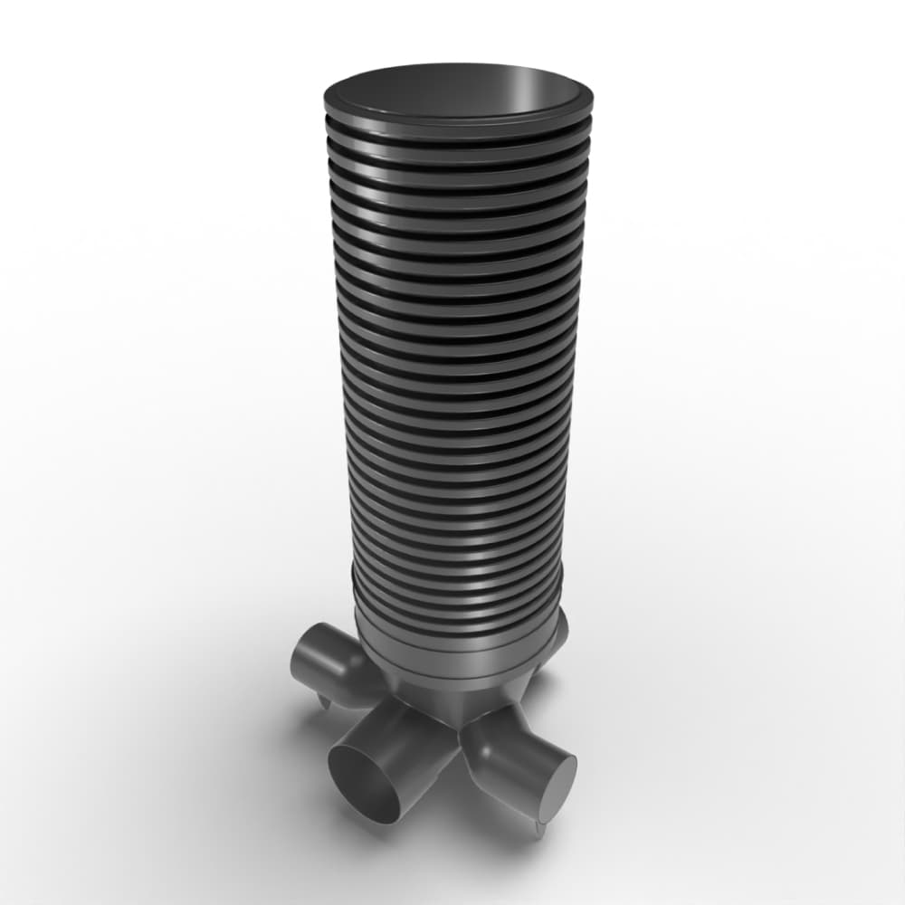 Inspection Chamber Set - 600mm Diameter x 2375mm Depth with 300mm Channel & 225mm Inlets