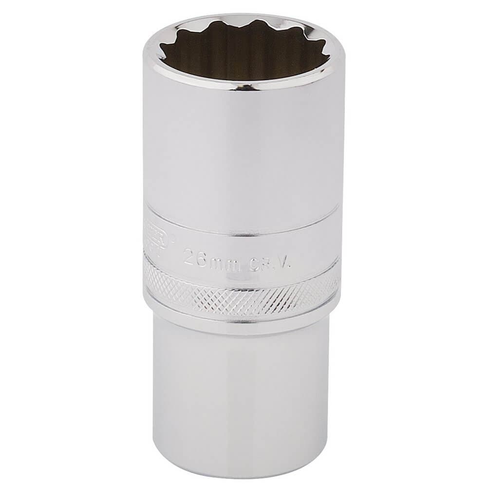 Draper Expert 33838 Hi-Torq® 12 Point Deep Socket 1/2in Sq. Dr. 26Mm each