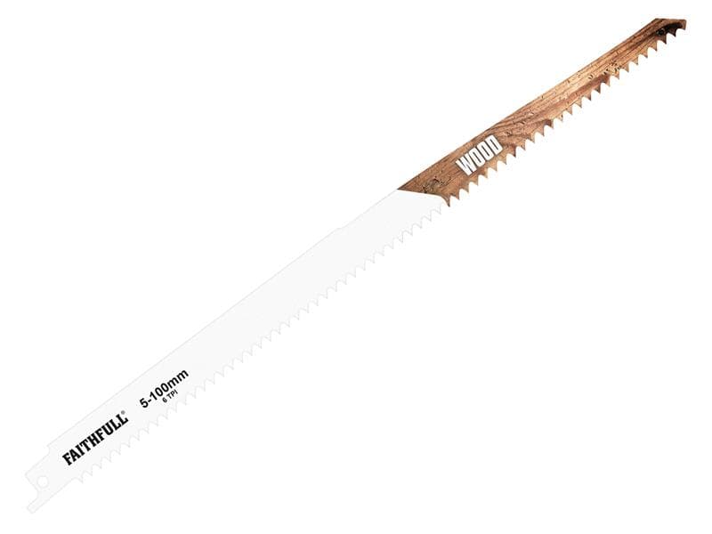 Faithfull S1411D Sabre Saw Blade Wood 300Mm 6 Tpi (Pack Of 5)