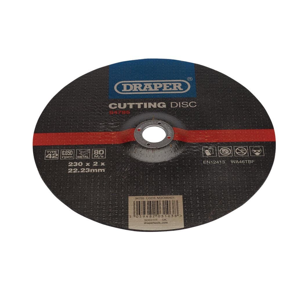 Draper 94785 Dpc Metal Cutting Disc 230 X 2 X 22.23Mm each 1