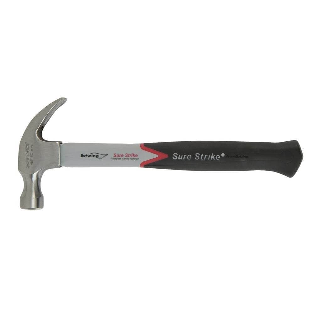 Estwing Emrf16C Sure Strike Curved Claw Hammer With Fibreglass Handle 16Oz/448G Pk 1 24080