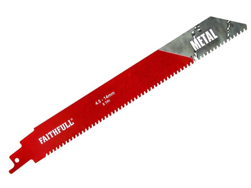 Faithfull FAISBS1130HM S1130Hm Metal Carbide Sabre Saw Blade 228Mm X 8 Tpi