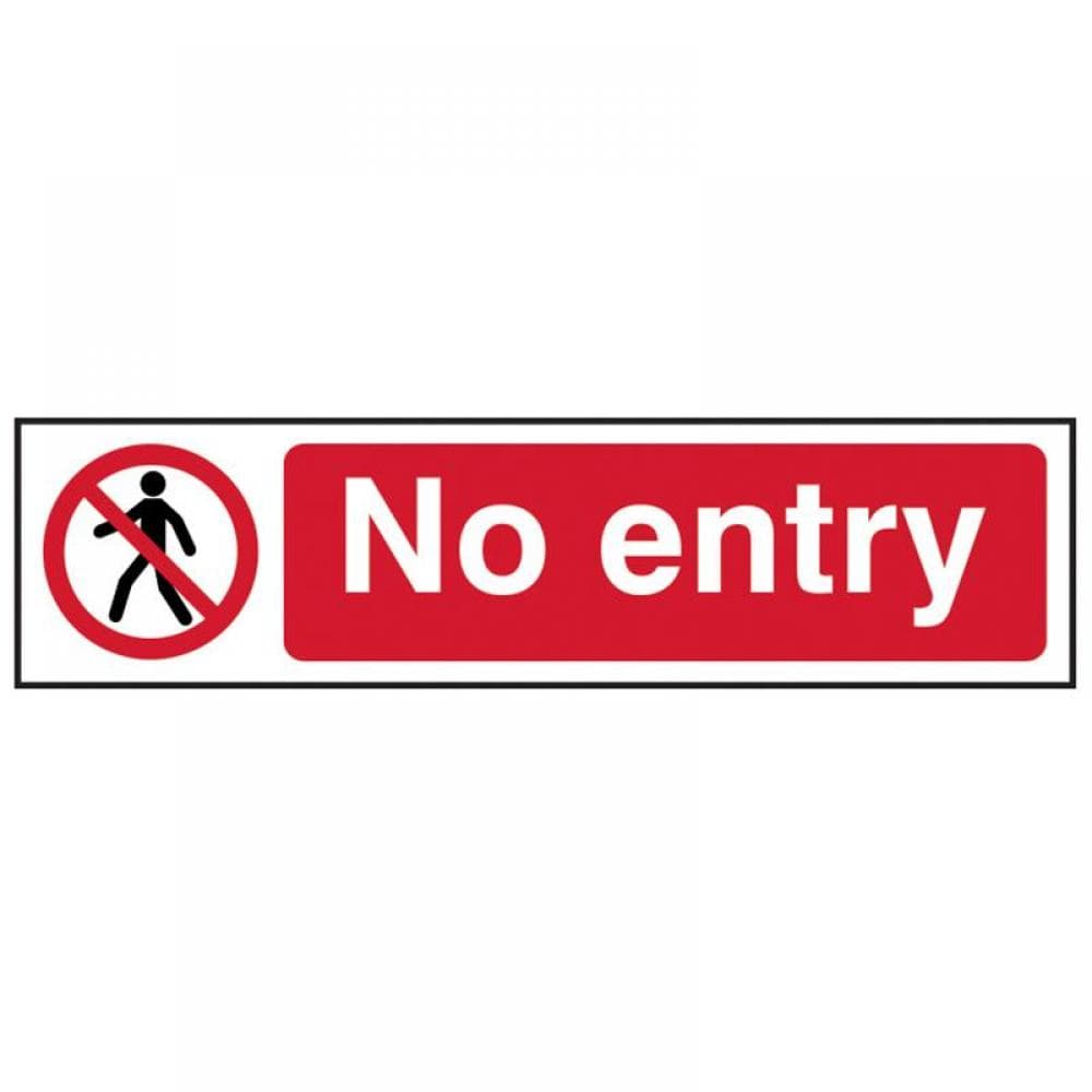 Scan 5052 No Entry - Pvc Sign 200 X 50Mm