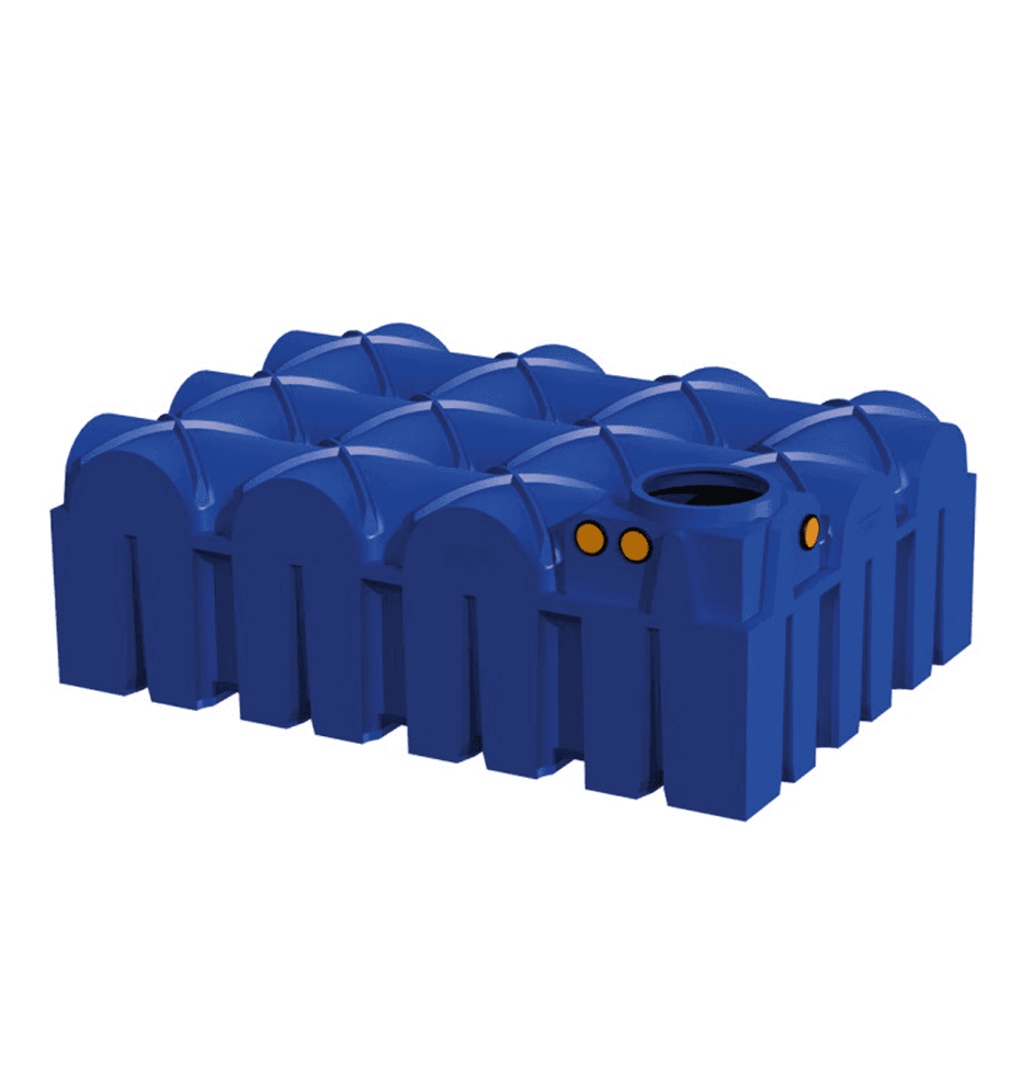 F-Line Flat Underground Rainwater Tank - 7500L Blue Original Organics
