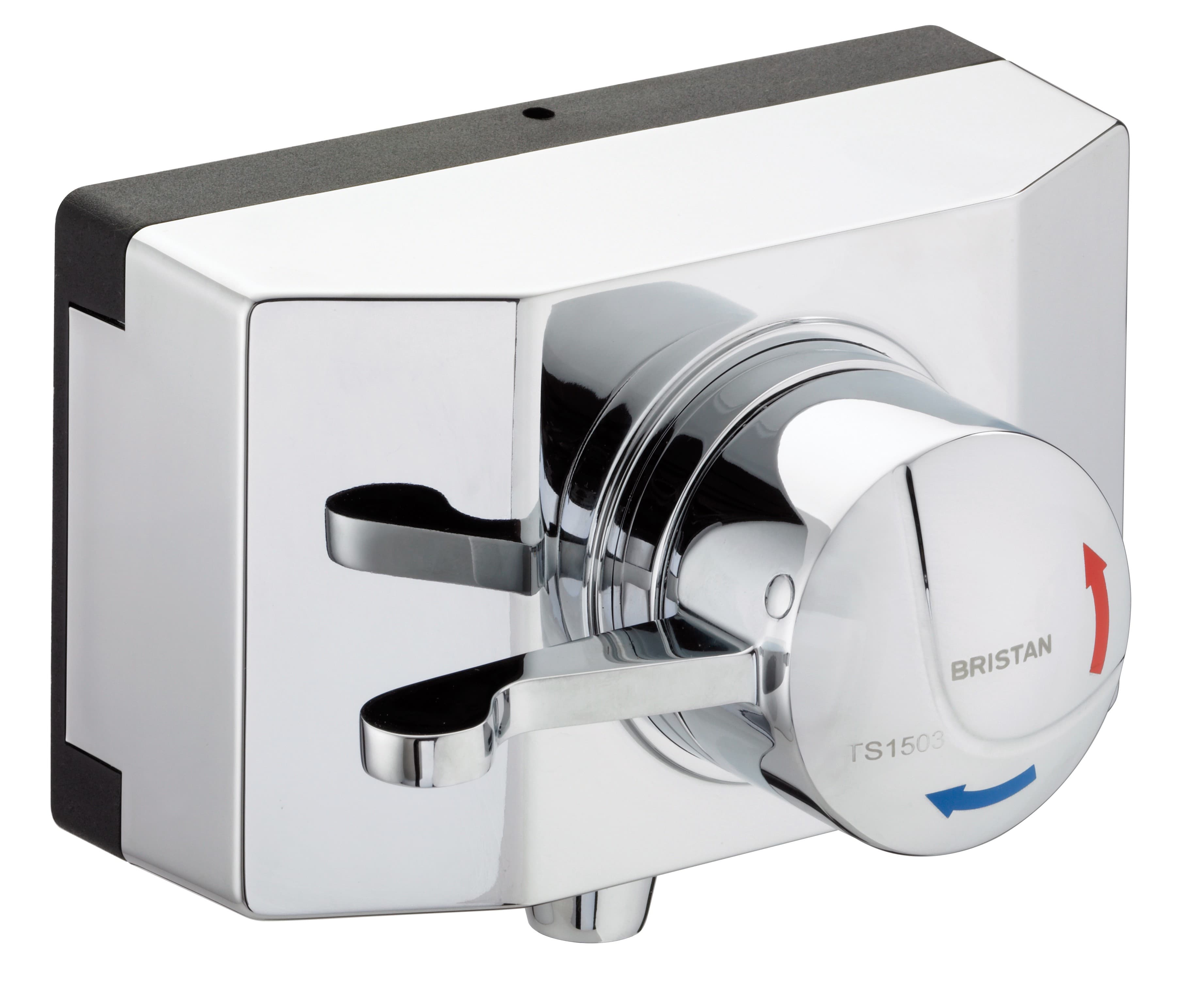 Bristan OP TS1503 SCL C Opac Thermostatic Exposed Shower Valve with Chrome Lever and Shroud