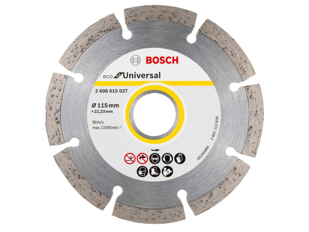 Bosch Powertool Accessories Eco for Universal Segmented Diamond Cutting Disc 115 x 22.23mm 2608615027