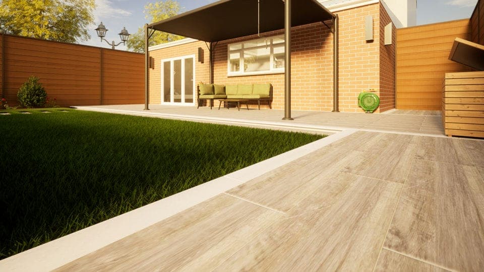 Porcelain Paving - 1200mm x 300mm x 20mm Cinder - Pack of 2