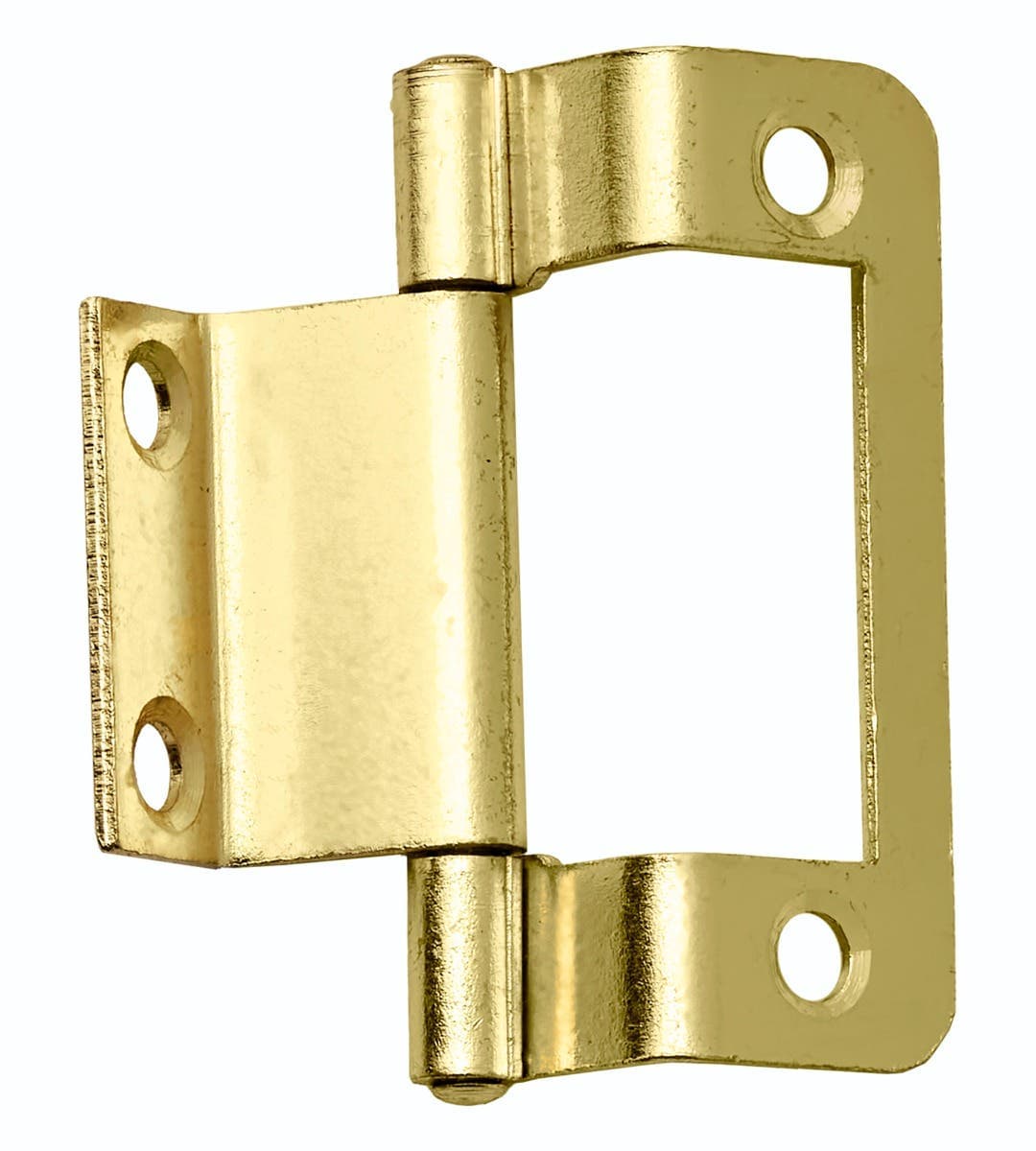Double Cranked Hinge - 50x35mm - Brass Plated - Pair - Hardware Solutions