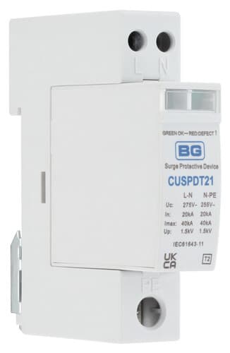 Type 2 Single Phase Surge Protection Device Tns Pme & Tt Systems CUSPDT21-02