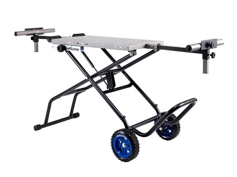 Evolution 133-0001 S355Mcs Mitre Chop Saw Wheeled Stand With Powerlift Assist