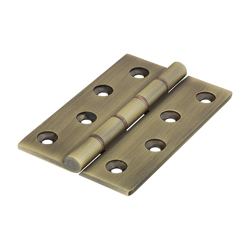 Timco 234100 Double Phosphor Bronze Washered Hinges - Solid Brass - Antique Brass 102 X 67
