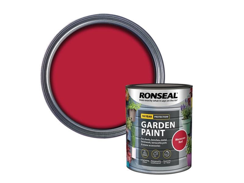 Ronseal 38269 Garden Paint Moroccan Red 750Ml
