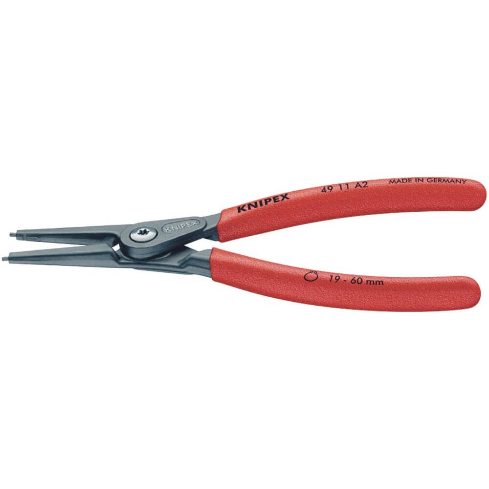 Knipex 75090 49 11 A2 180Mm External Straight Tip Circlip Pliers 19 - 60Mm Capacity each