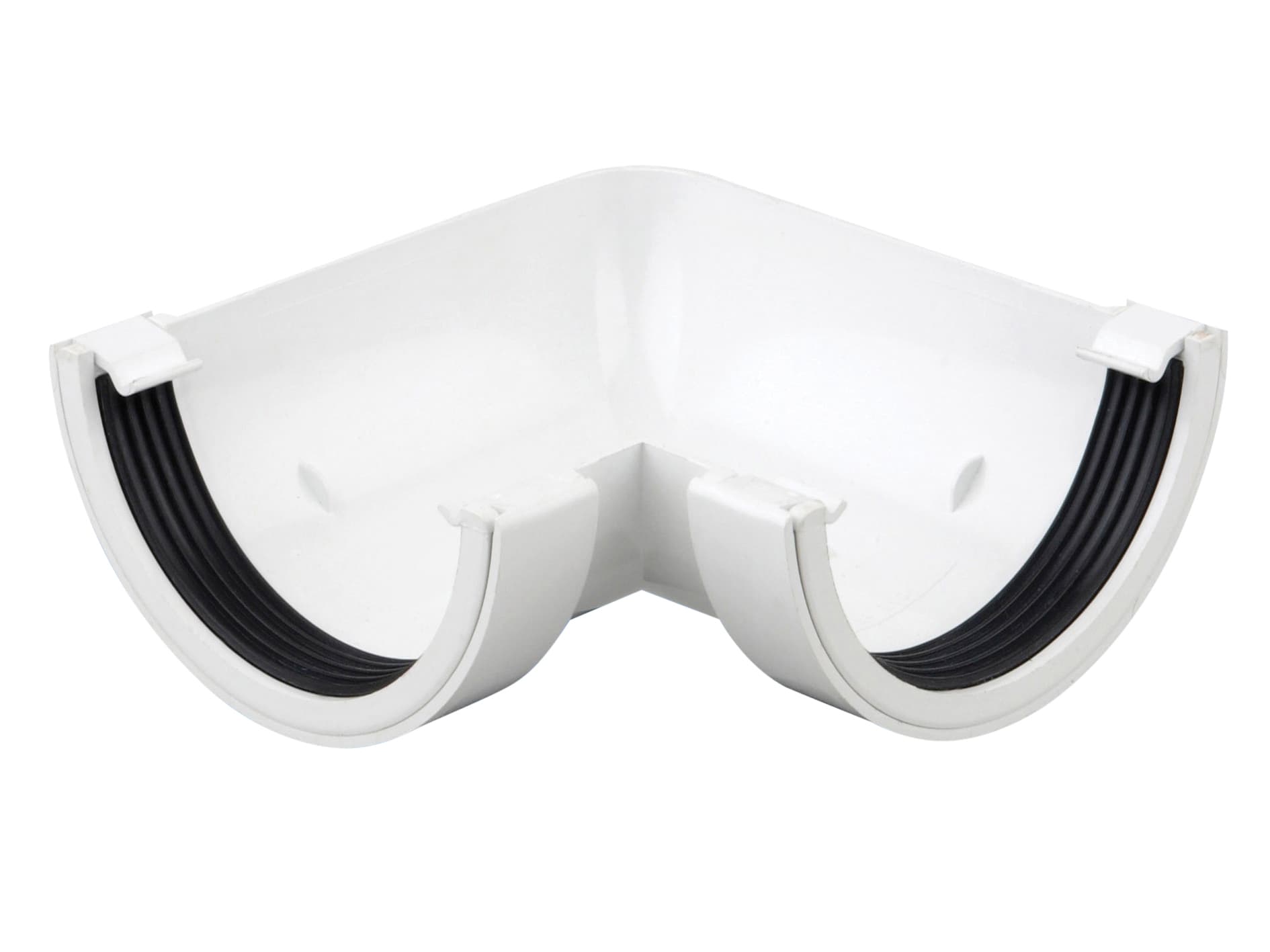 Wavin Osma RoundLine gutter angle 90 degree 112mm white 0T003W