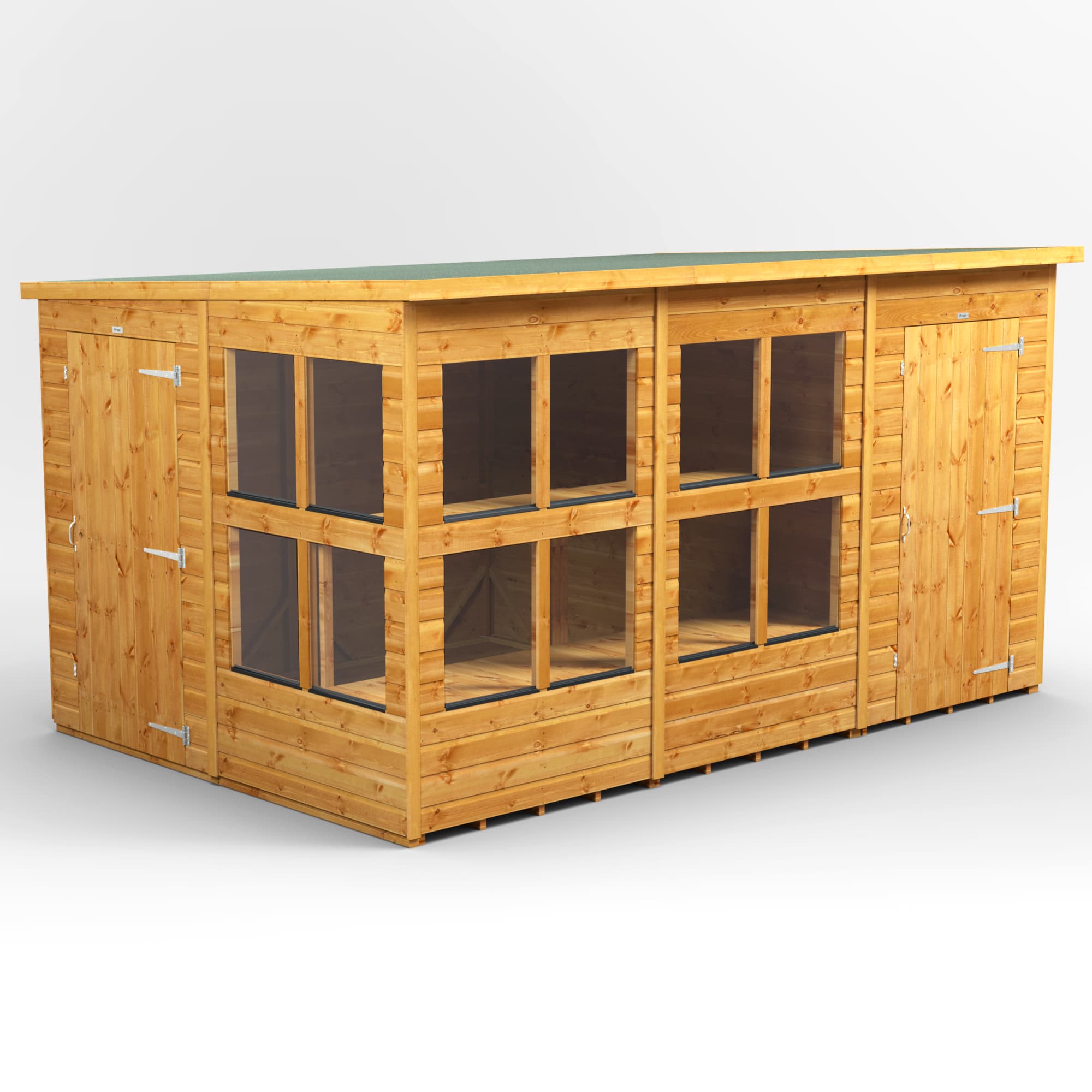Powersheds 12 x 8 Power Pent Potting Shed With 4ft Side Store