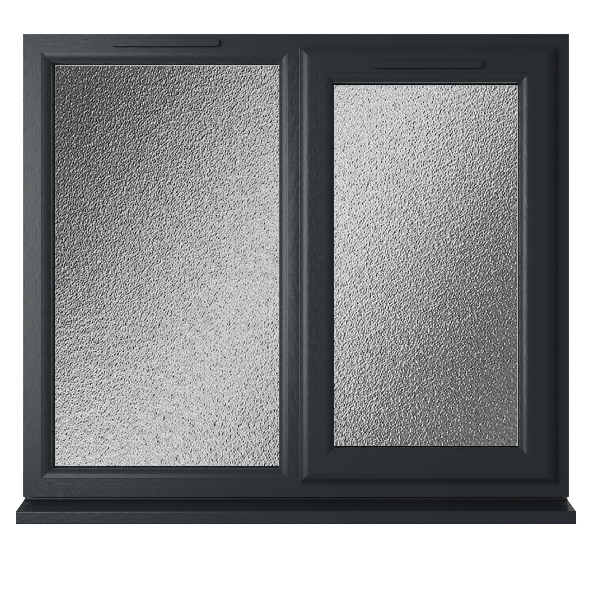 Crystal Triple Glazed uPVC Grey/White Window Right Hung 1190mm x 965mm Obscure