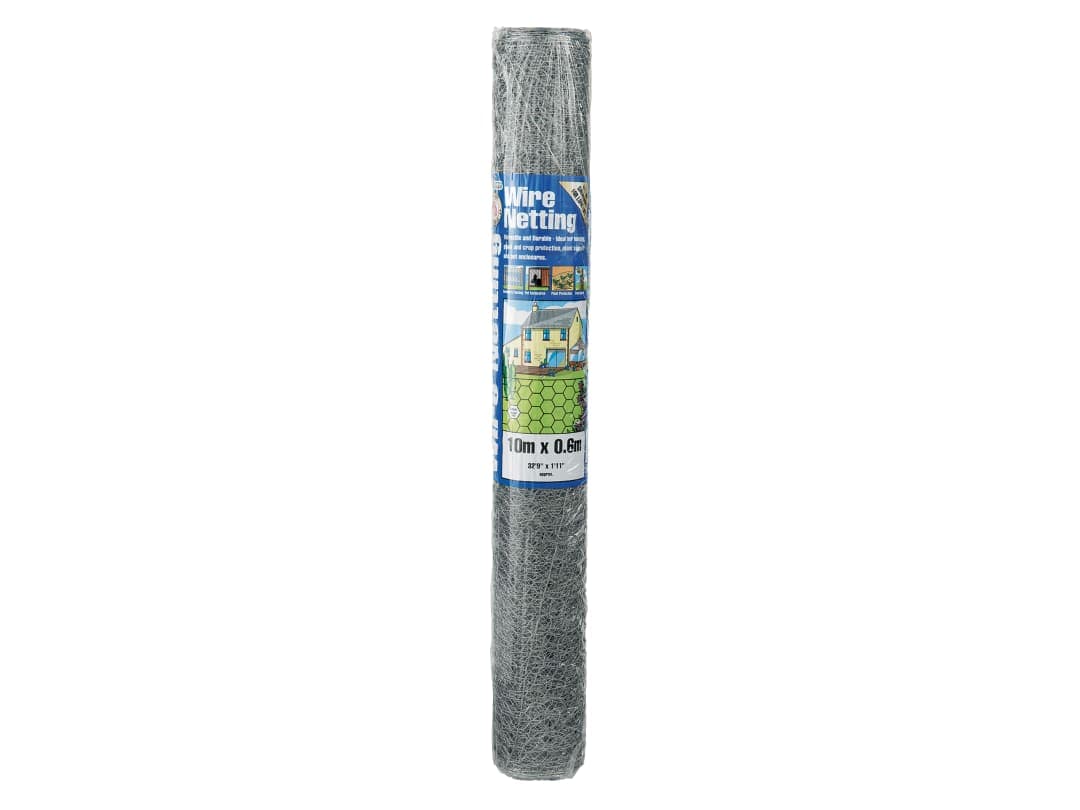 Gardman Galvanised Wire Netting 13mm² Hexagon, 10 x 0.6m 50035