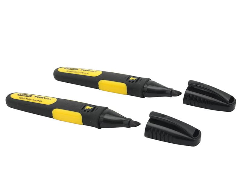 Stanley® 0-47-314 Chisel Tip Marker Black (Pack 2)