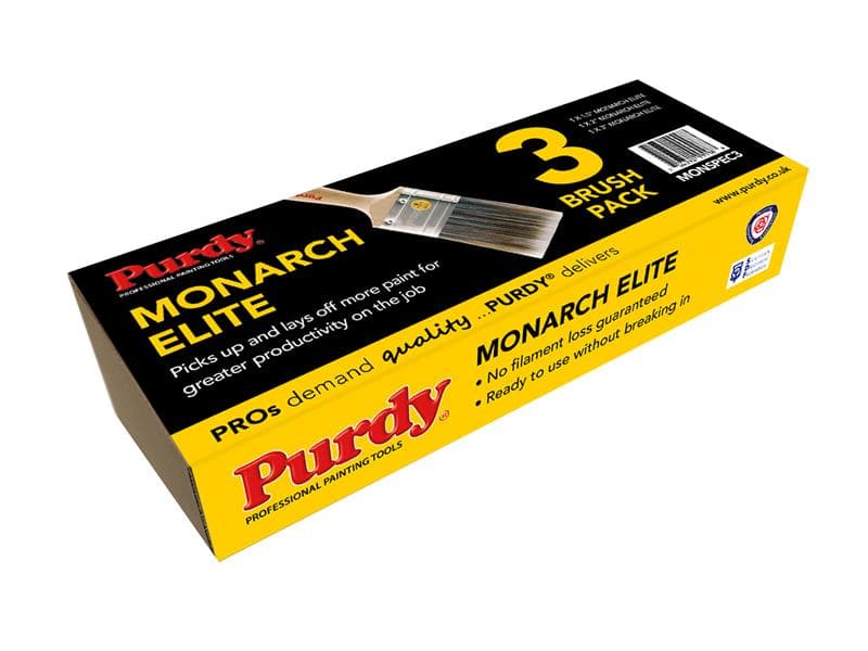 Purdy® MONSPEC3 Monarch™ Elite™ Paint Brush Set 3 Piece