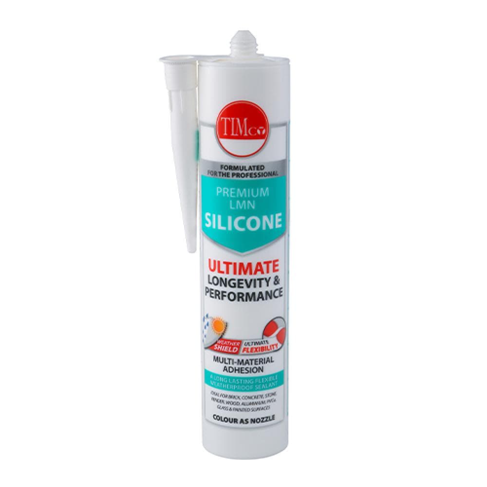 Timco 732120 Premium Lmn Silicone - White 300Ml Cartridge 1