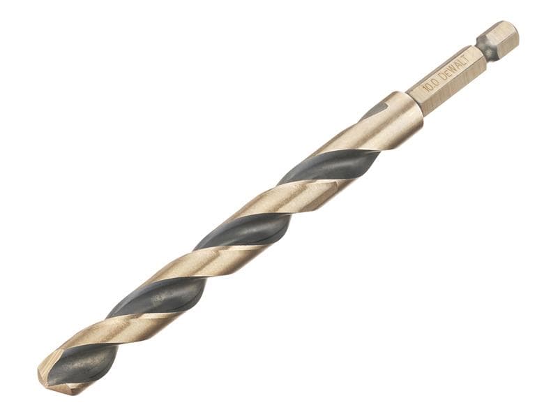 Dewalt Black&Gold Hex Hss-G Drill Bit 10.0Mm DT20616-QZ