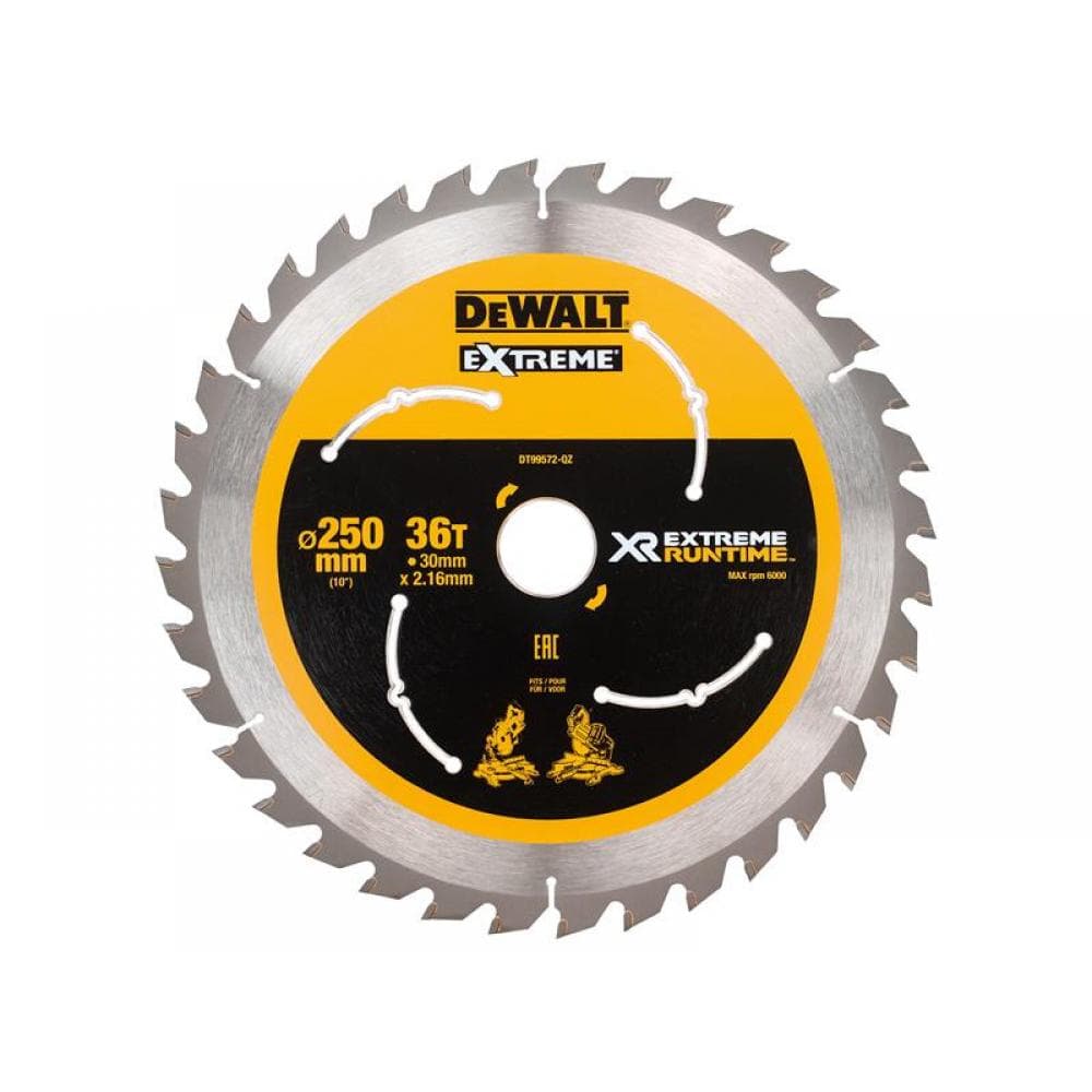 Dewalt DT99572-QZ Extreme Runtime Flexvolt Mitre Saw Blade 250 X 30Mm X 36T
