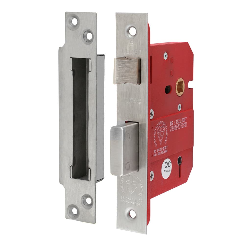 Timco 5 Lever British Standard Ce Sashlock - Stainless Steel - Satin Box 1 675952