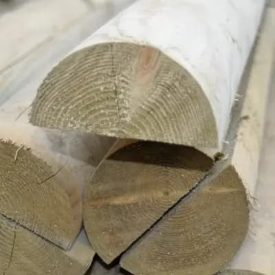 3.66m x 75mm Half Round Rail