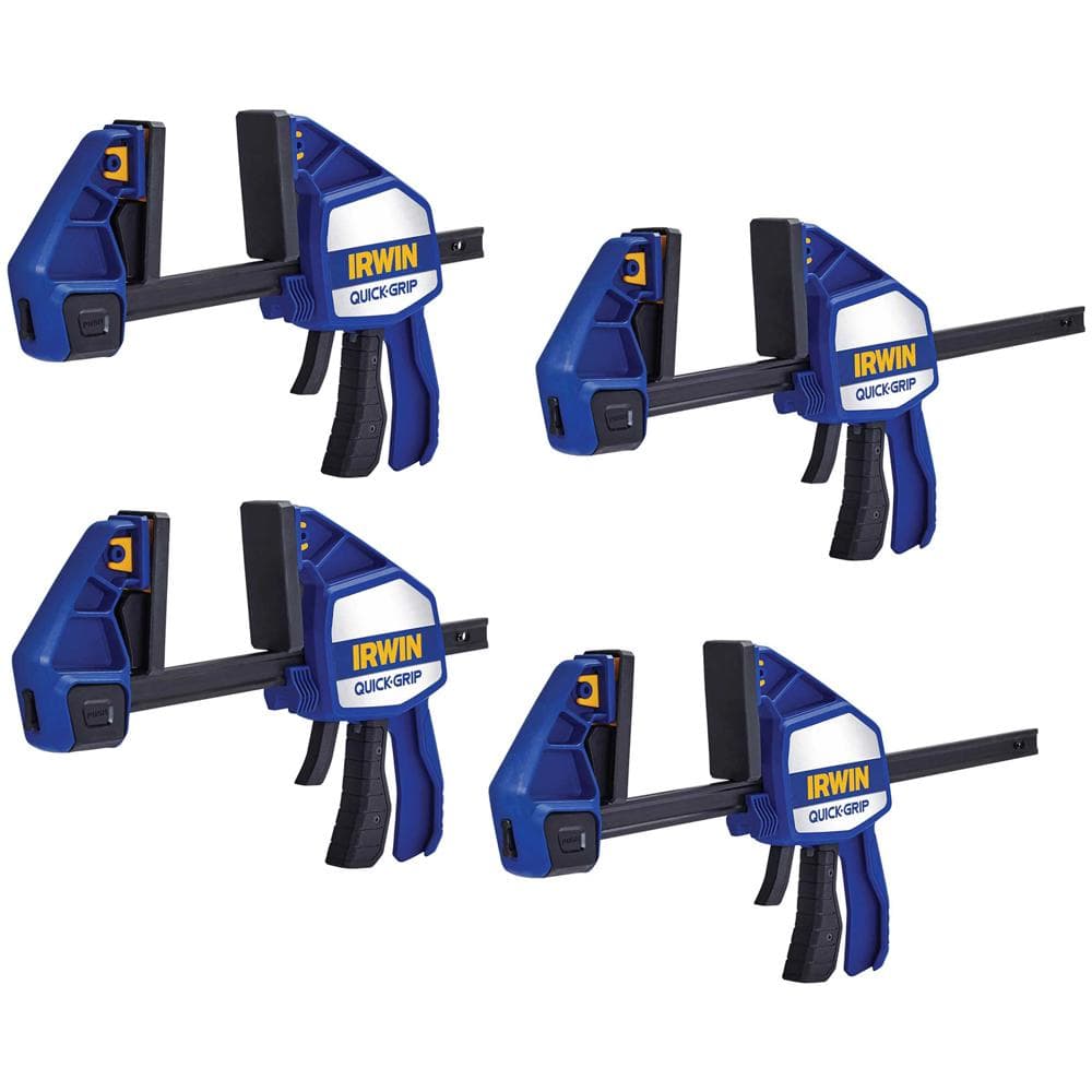 Quick-Grip 4 Piece Heavy Duty Xtreme One Handed Clamp Kit
