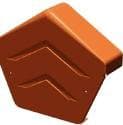 Dry Verge Ridge Cap Angled - Terracota