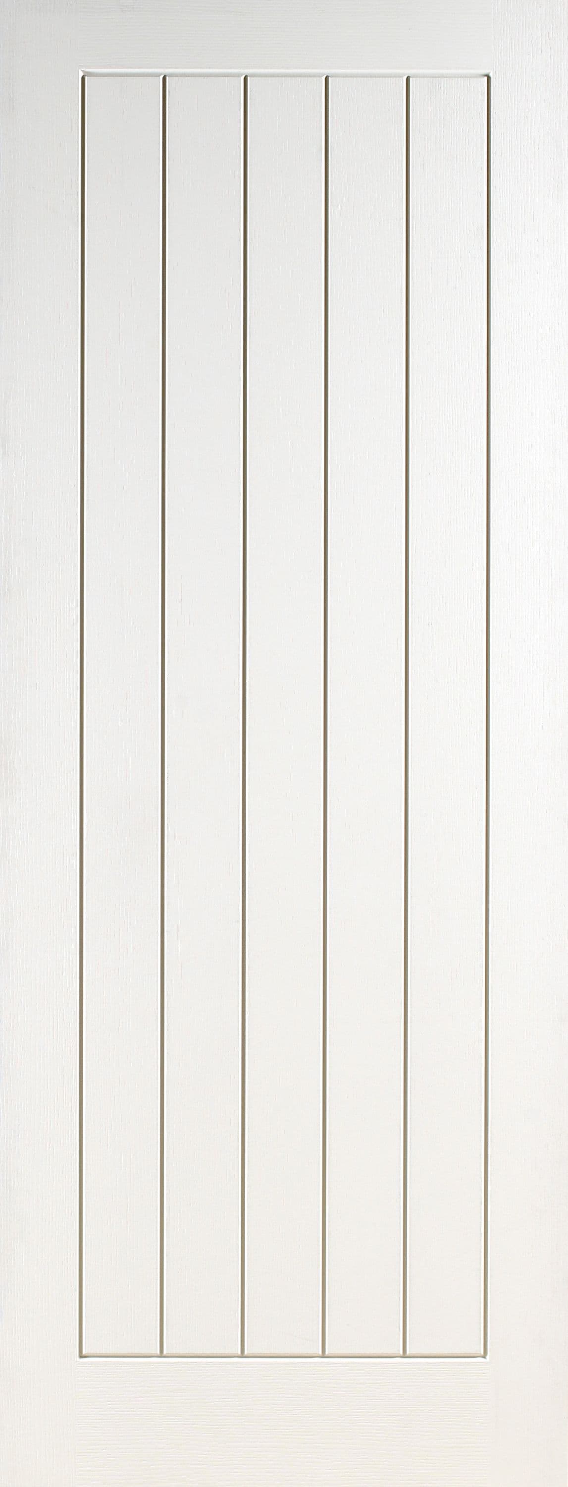 White Primed Particleboard Suffolk 5 Panel Door, 1981x762x35mm