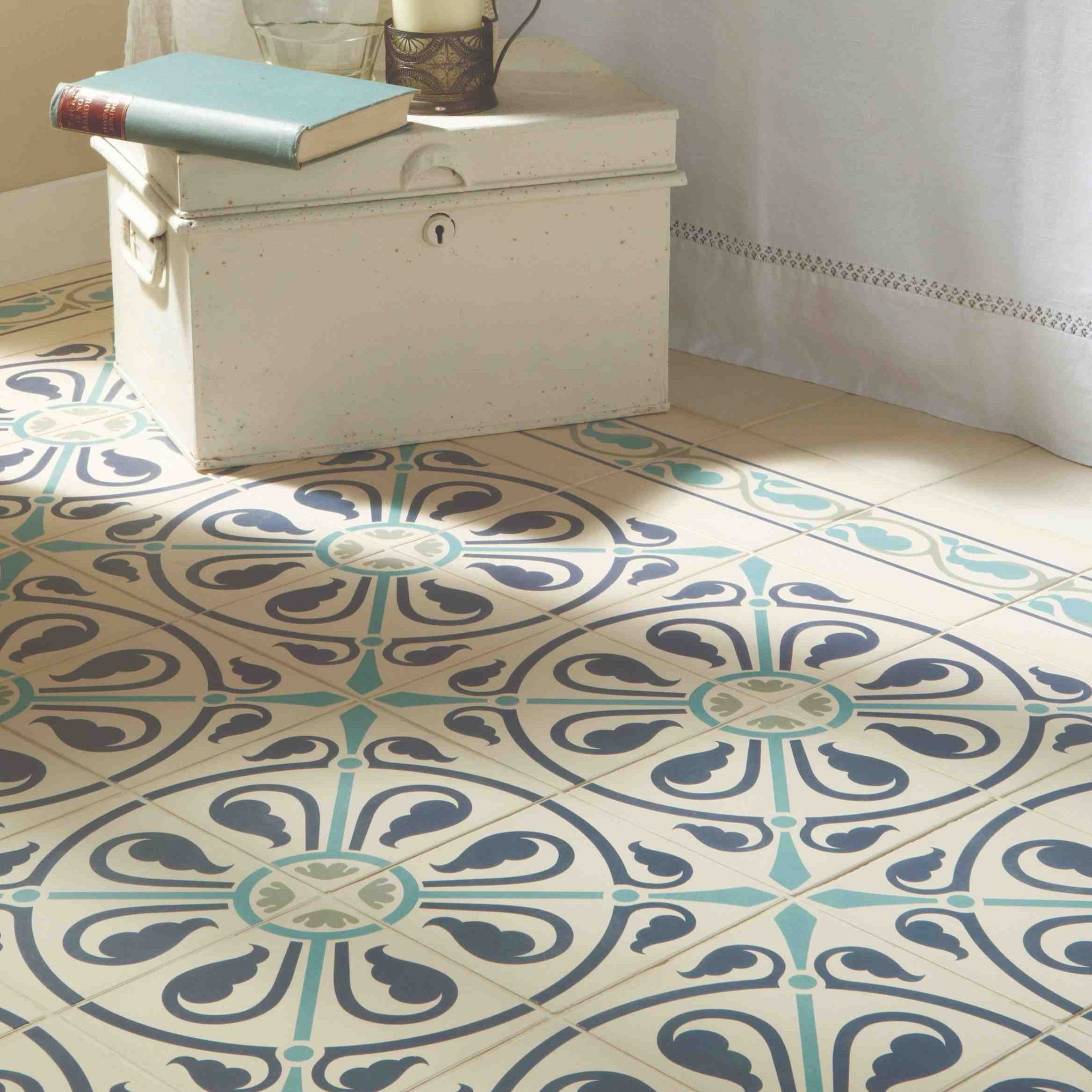 Original Style Odyssey Primo Phoenician Dublin, Dark Blue and Dark Jade on White 15x15cm
