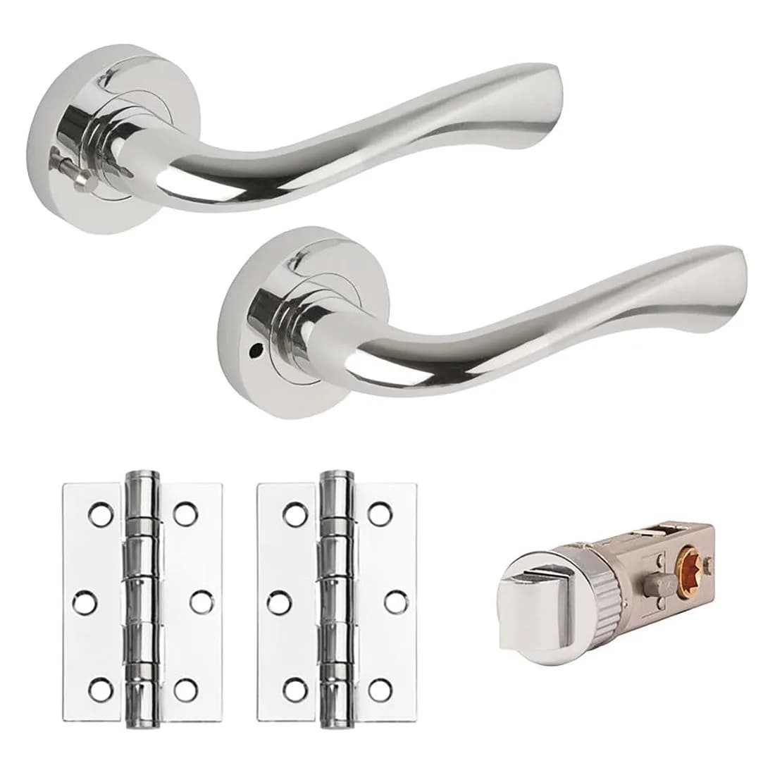 Zone Smart Latch Privacy Dr Pk Cw Dual Finish Hndle 3In Hinge