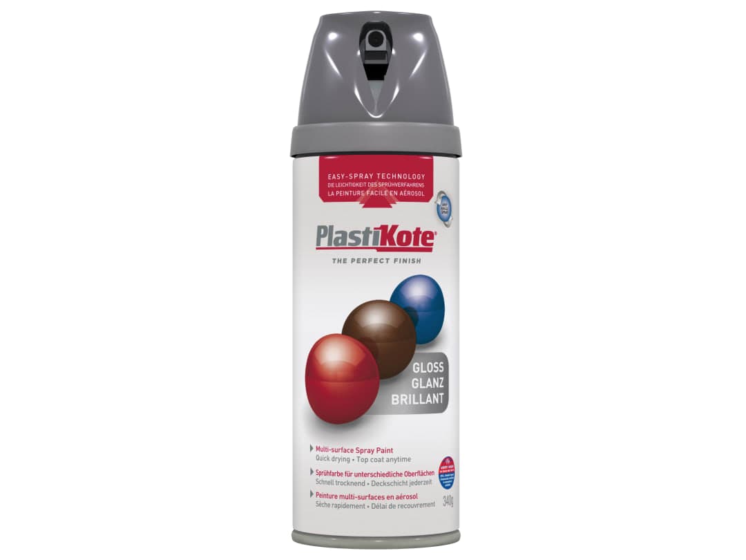 PlastiKote Premium Gloss Medium Grey 400ml 21101 021101