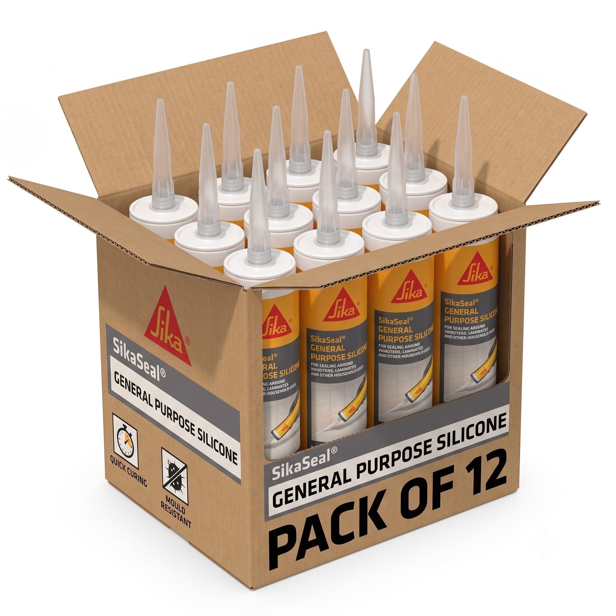 Sika - SikaSeal General Purpose Silicone clear 260 ML Box of 12