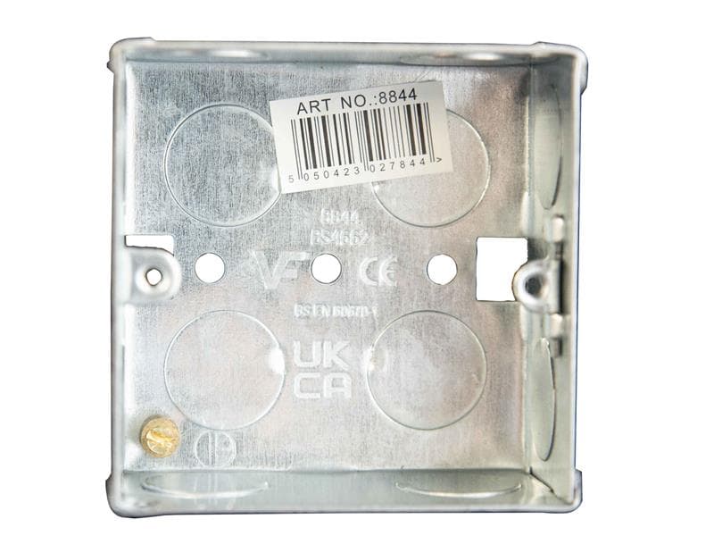 Dencon 8844NB Metal Back Box 1-Gang 35Mm