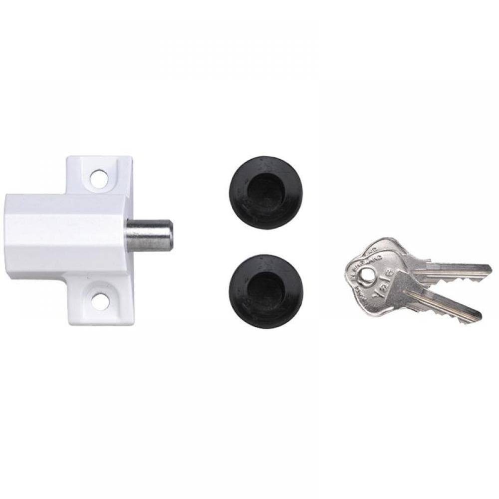 Yale Locks 720114005071 P114 Patio Door Lock White Finish Visi-Pack
