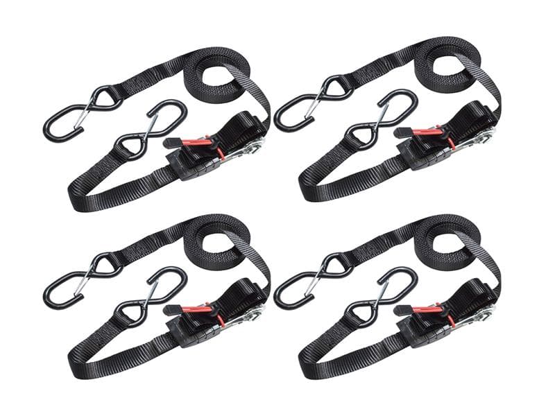 Master Lock 3056EURDAT Ratchet Tie-Down S-Hooks 4.25M 4 Piece