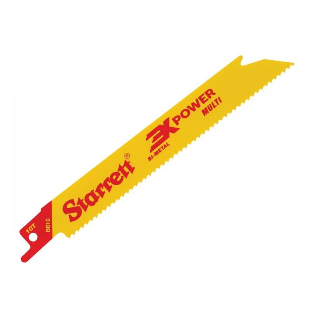 Starrett B610-5 B6105-5 Bi-Metal Reciprocating Blade Straight 152Mm 10 Tpi (Pack 5)