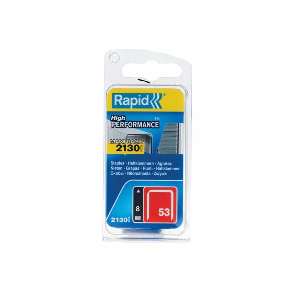 Rapid 5000742 53/8B 8Mm Galvanised Staples (Pack 2000)