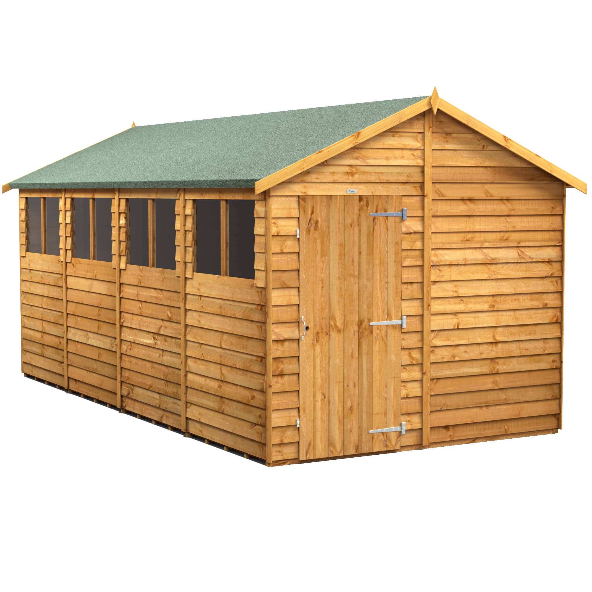 Powersheds 16 x 8 Power Overlap Apex Shed