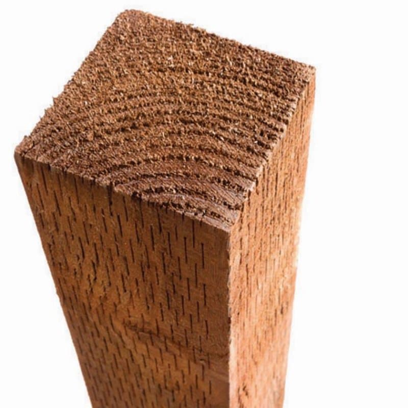 BSW Timber Bsw Brown Timber Treated UC4 Incised Fence Post, 100x100mmx1.8m